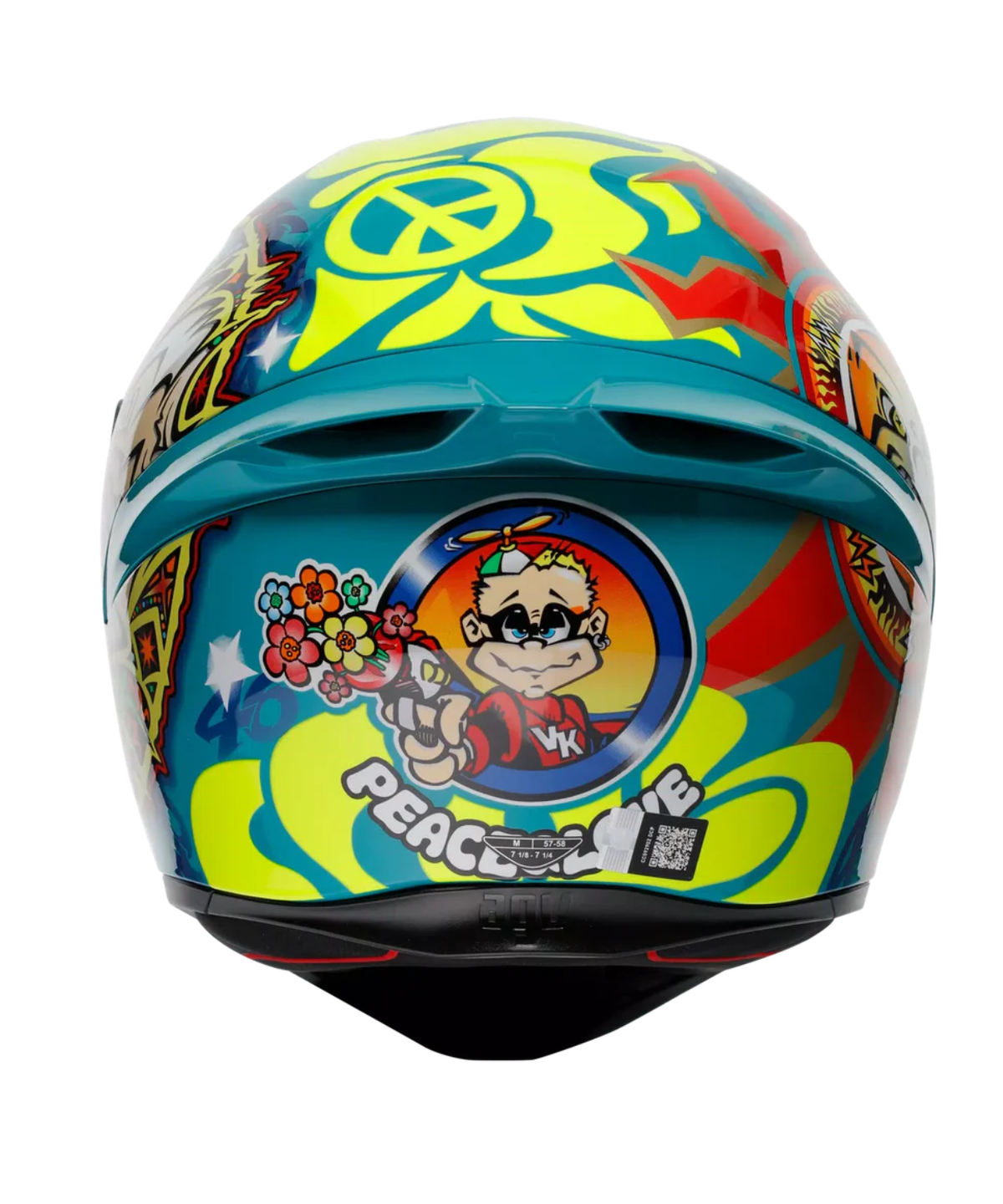 AGV K1 S Rossi Mugello 1999 Helmet - Gloss Blue Green Red - AGV