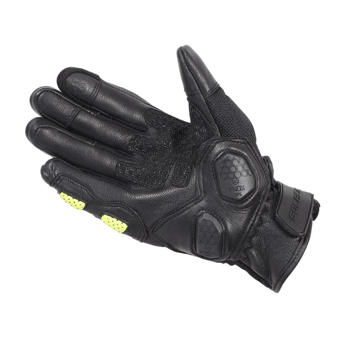 Solace Rival Carbon CE Motorcycle Riding Gloves - Neon - Solace