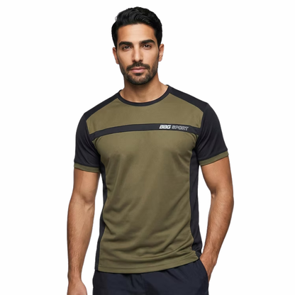 BBG Premium Sports Casual Wear Tshirt - Olive Green