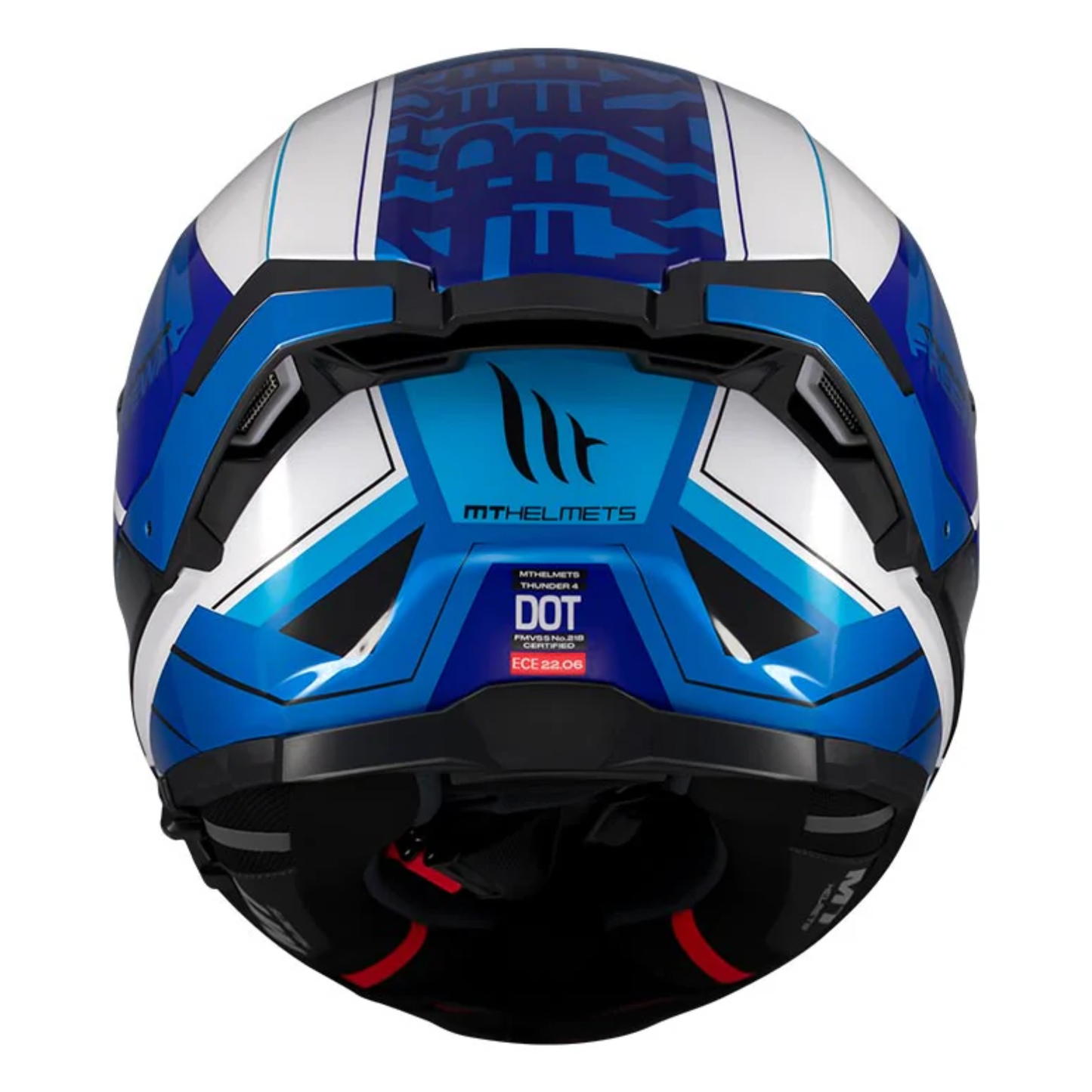 MT Thunder 4 SV Freeway A17 Helmet - Gloss Blue White