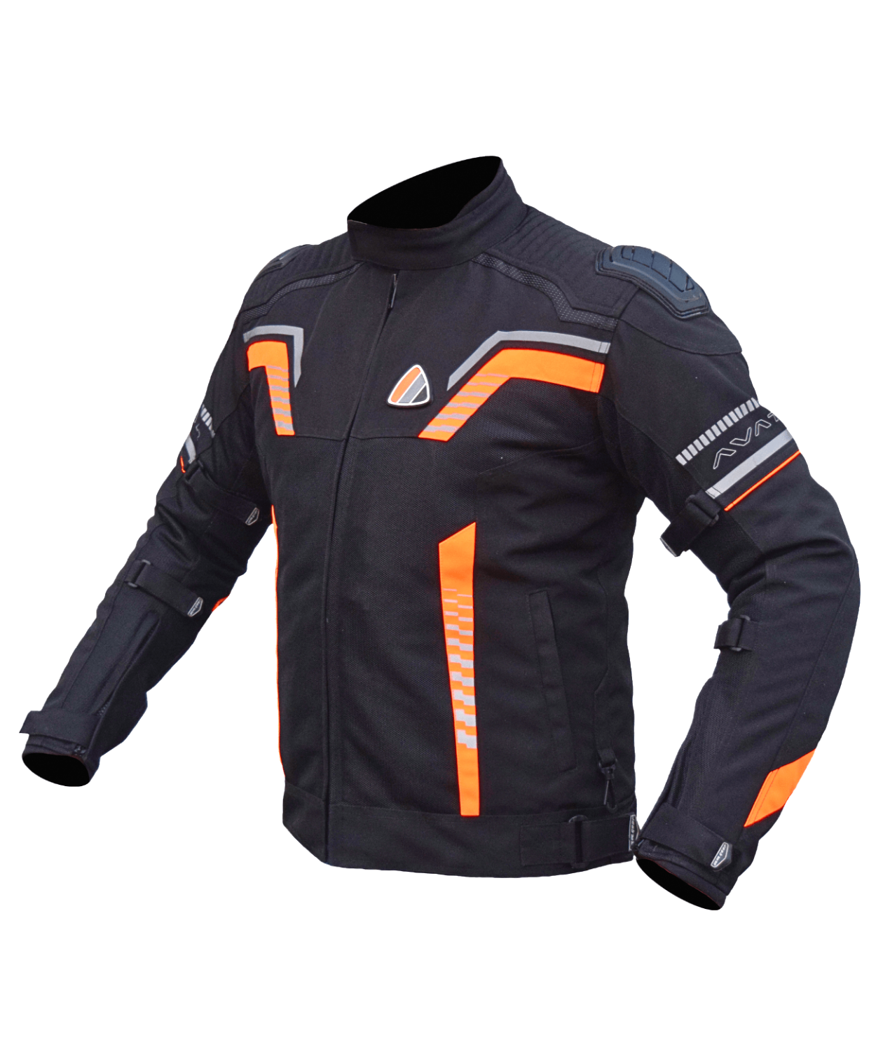 Bison ProGear Avatar V.2 Riding Jacket - Black Hi-Viz Orange
