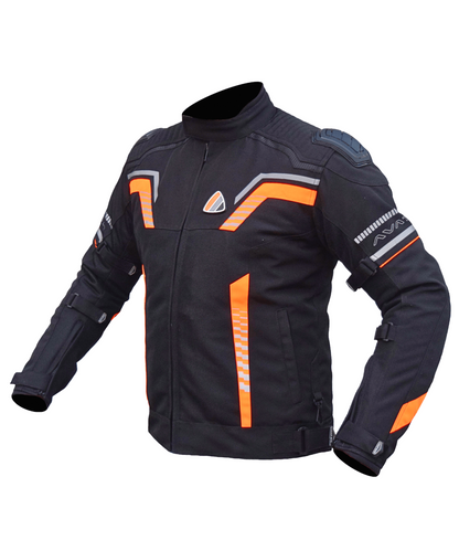 Bison ProGear Avatar V.2 Riding Jacket - Black Hi-Viz Orange