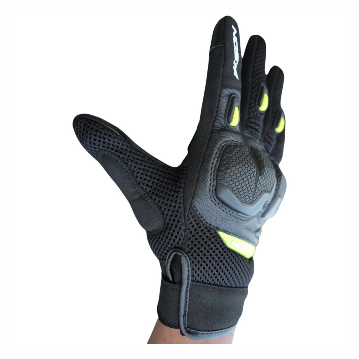 Bison ProGear Raptor Riding Gloves - Black Neon