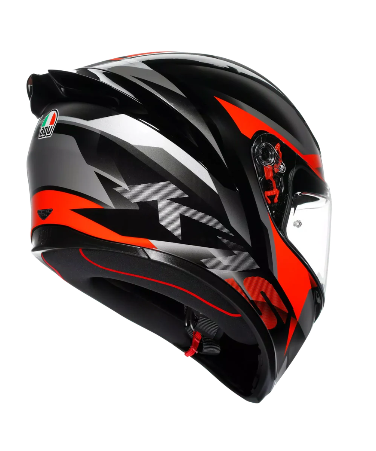 AGV K1 S Fastlap Helmet - Gloss Black Grey Red