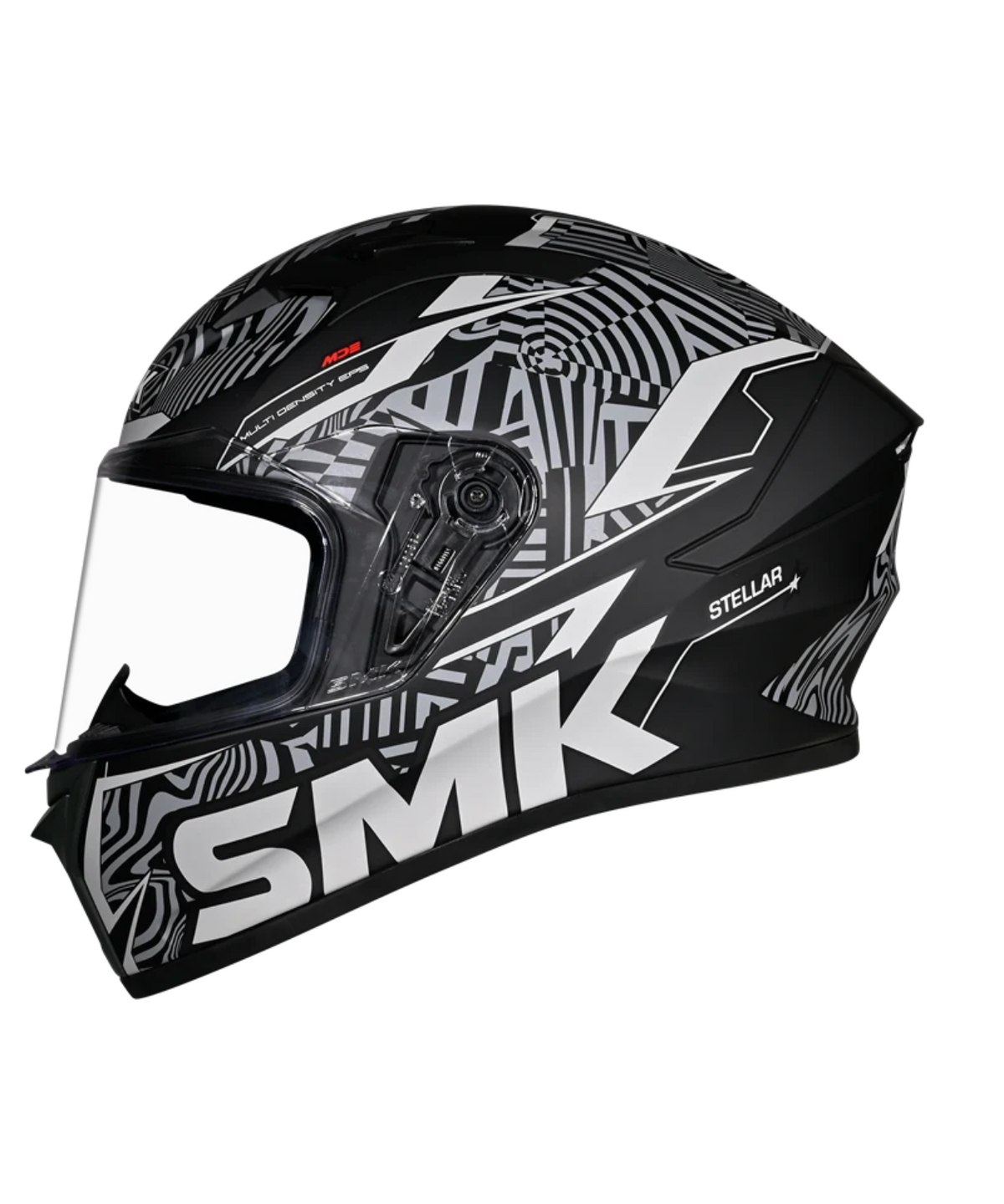 SMK Stellar Fury GRPS MA266 Full Face Helmet - Matt Black Grey - SMK