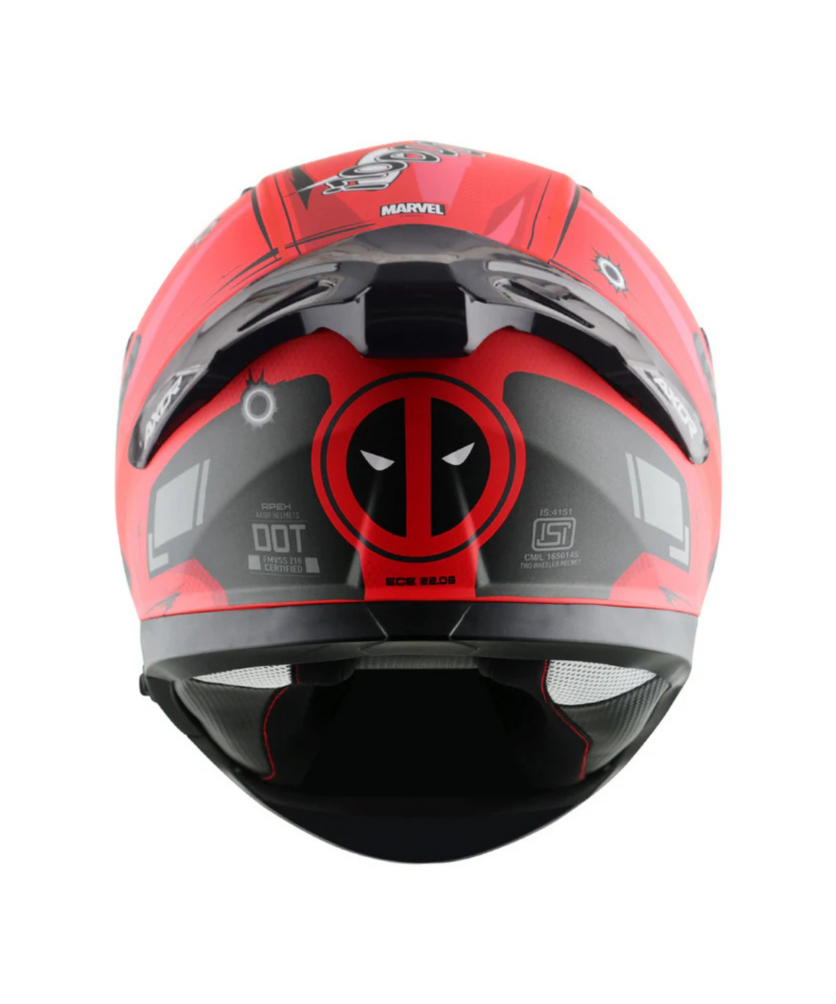 Axor Apex Marvel Deadpool Helmet - Dull Red Black - AXOR