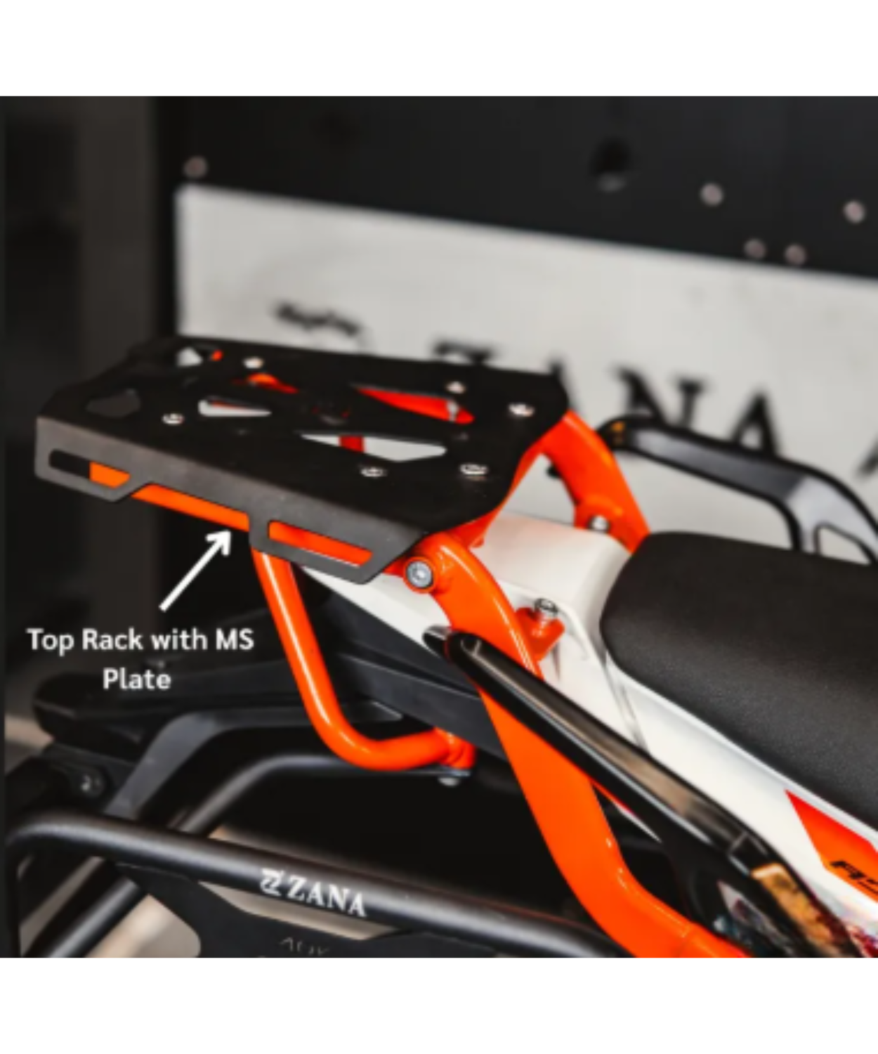 Zana Top Rack with MS Plate for KTM ADV 390 2025 - Orange - ZI-8568