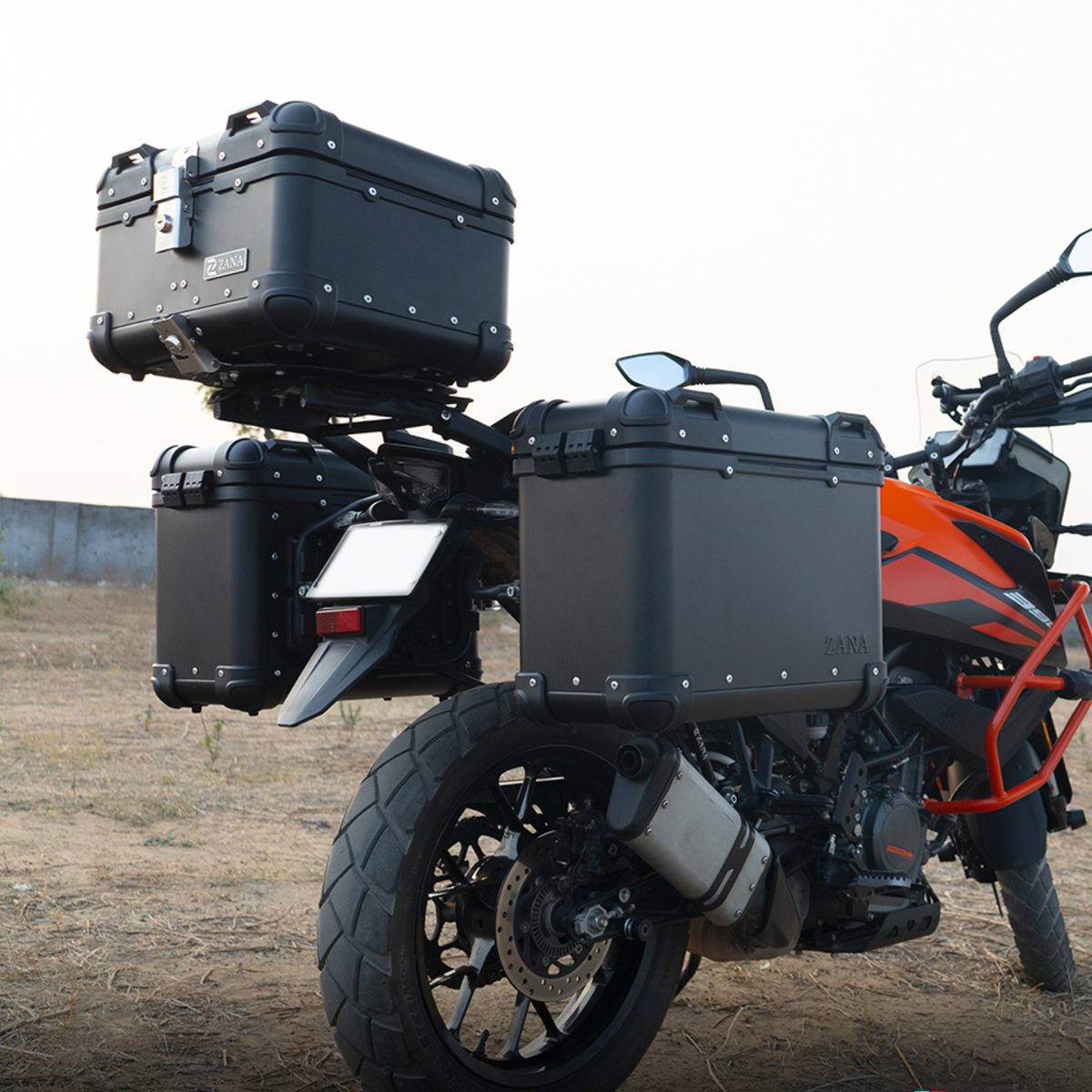 Zana KTM ADV 250/390 (2025) Aluminium R-Flat Pannier 36L - Black - ZI-8491-RB - Zana