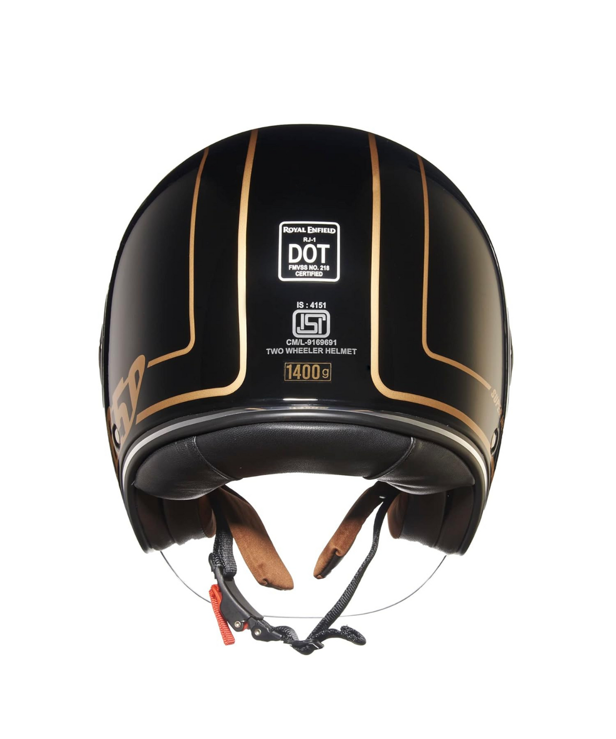 Royal Enfield Super Meteor 650 Spirit Gold Helmet - Gloss Black - Royal Enfield