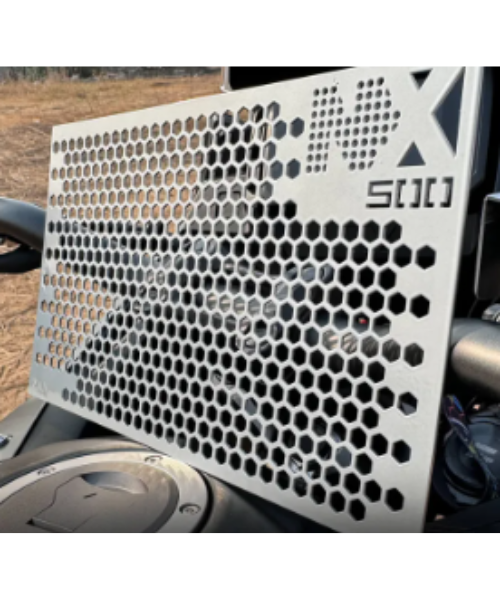 Zana Aluminium Radiator Guard Honeycomb for Honda NX500 - Silver - ZI-8478