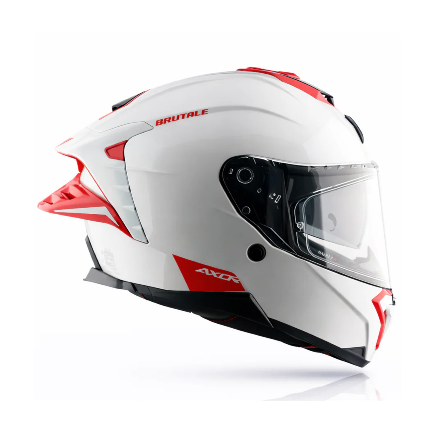 Axor Brutale Corsa Dual Spoiler Helmet - Gloss White Red