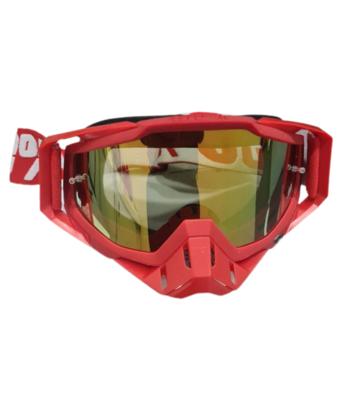 100% ADV Racecraft Mirror Yellow Lens Goggle - Red - 100%