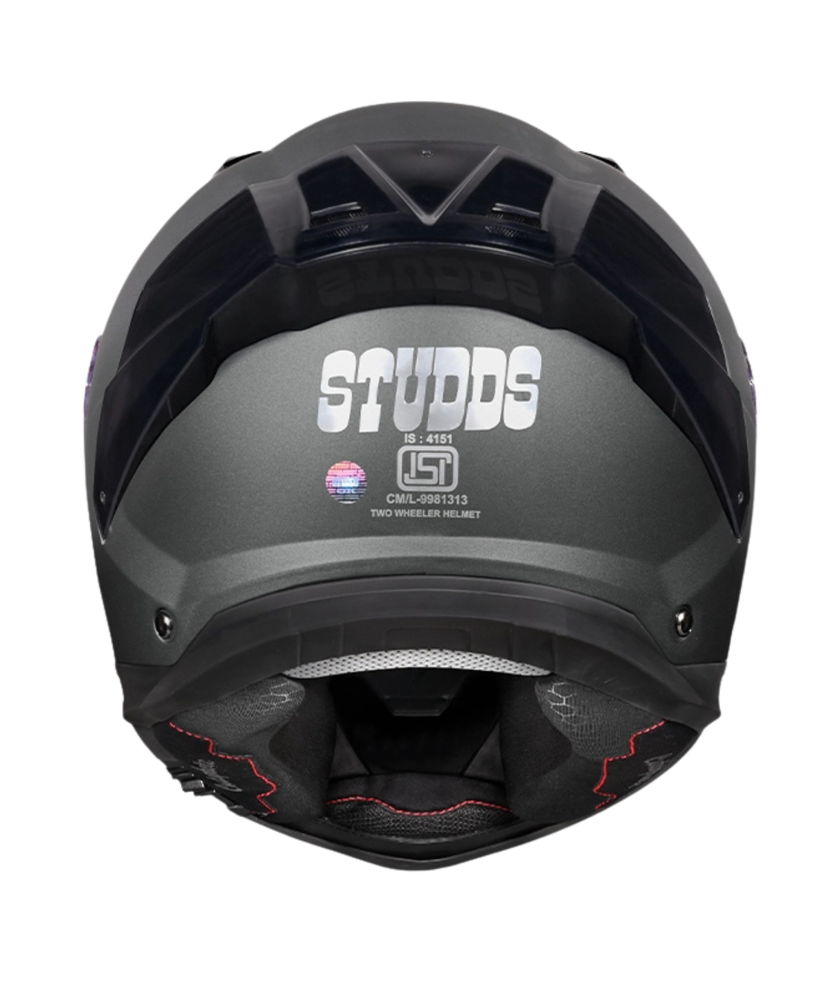 Studds Helios Solid Helmet - Matt Gun Grey - Studds