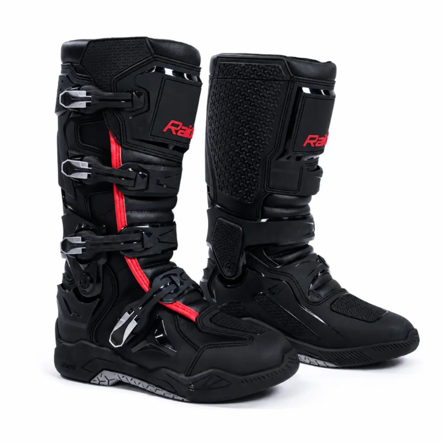 Raida TrailCraft V2 Motocross and Enduro Motorcycle Boots - Black Red