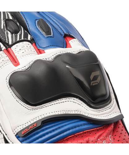 Solace Furious V3.0 CE Riding Gloves - Black White Blue