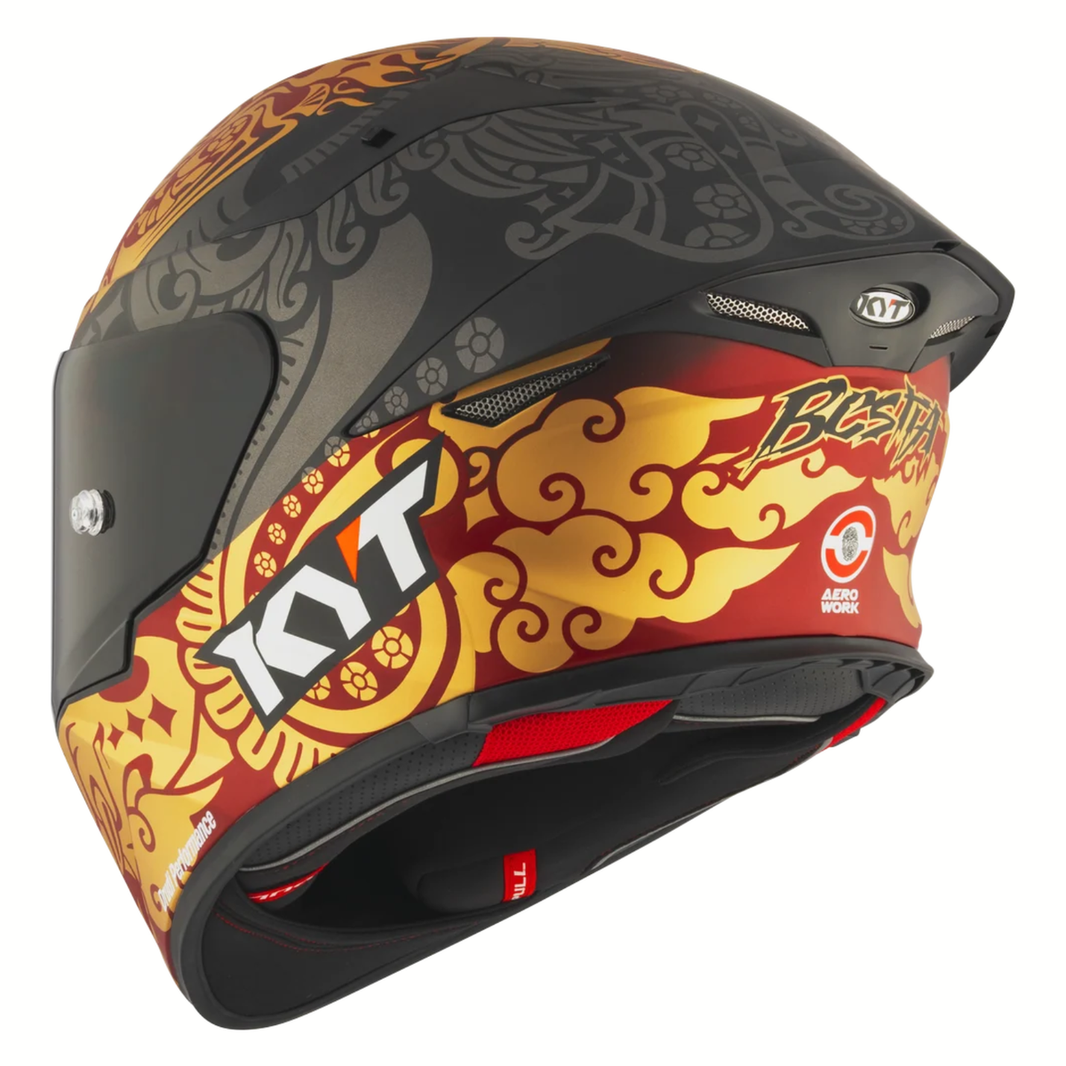 KYT TT-Revo Enea Bastianini Indonesia Replica 2023 Helmet - Matt Black