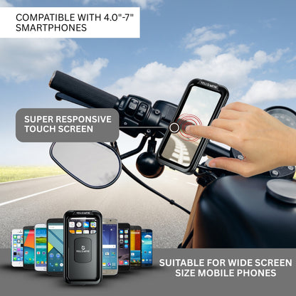 Yellowfin Fully Waterproof Handlebar Mobile Phone Holder without Charger - M18L-B1 Handlebar