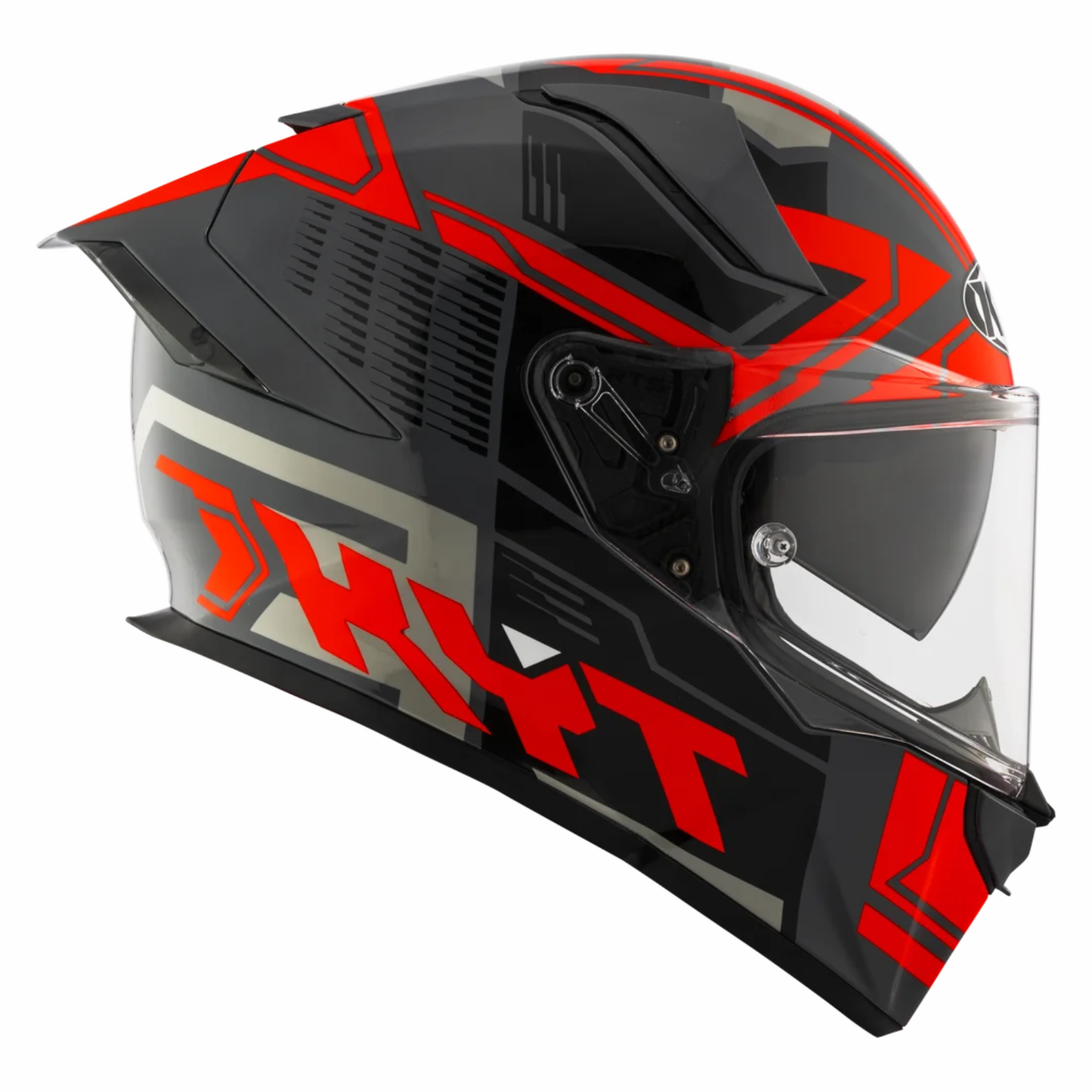 KYT R2R Pro Octane Helmet - Gloss Black Red