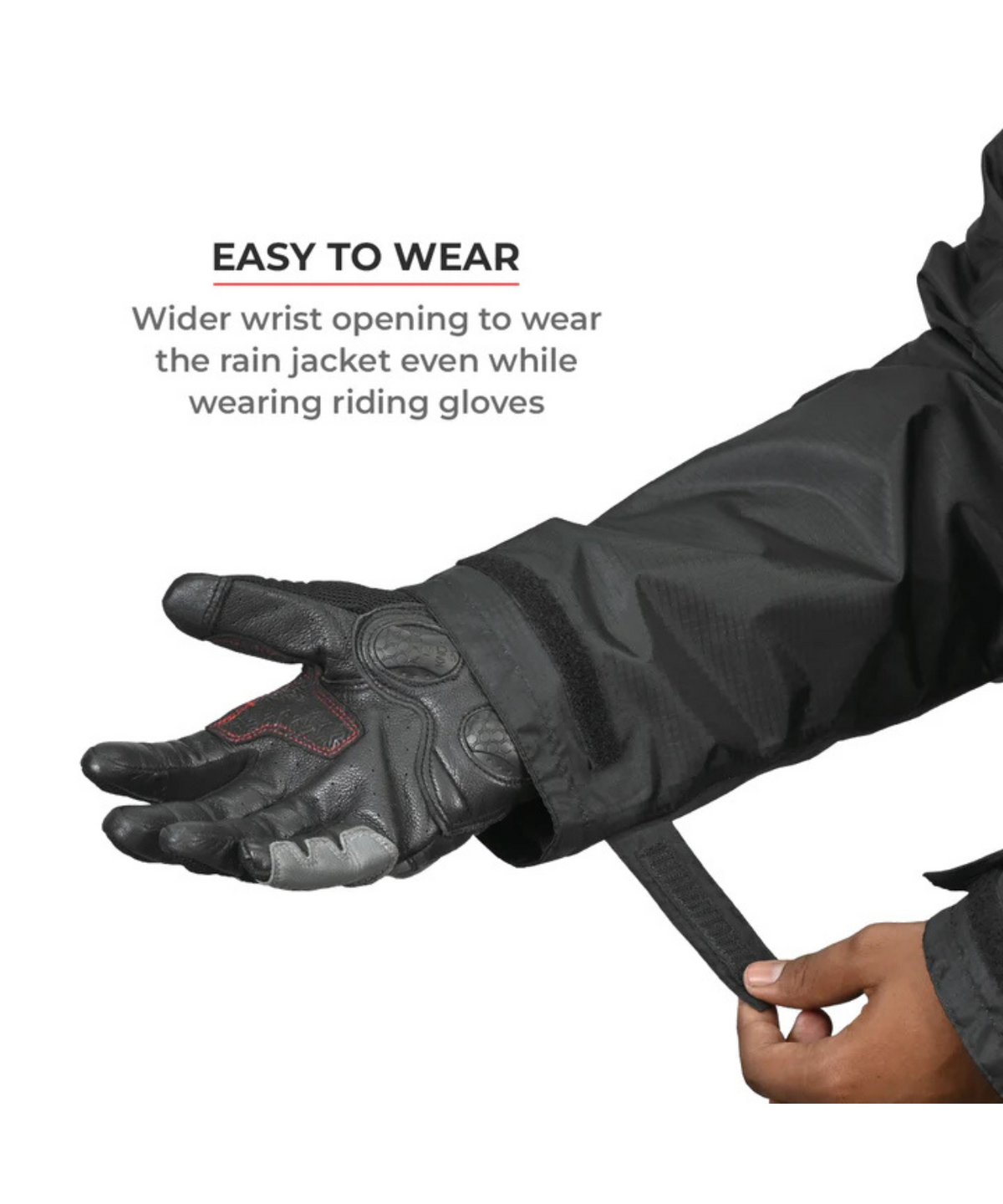 Viaterra P300 Motorcycle Rain Jacket - Black Green - Viaterra