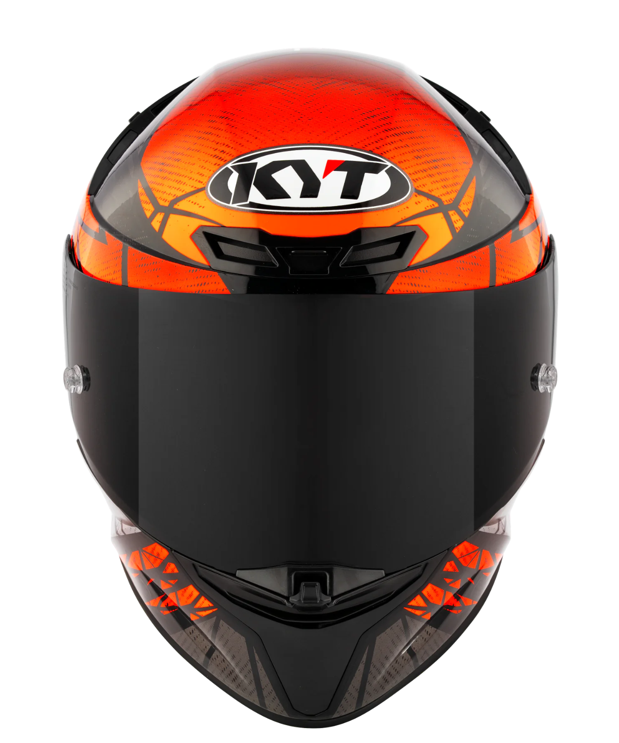 KYT TT-Revo Combustion Helmet - Gloss Black Orange