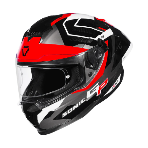 Korda Sonic GP Flash Helmet - Black Red