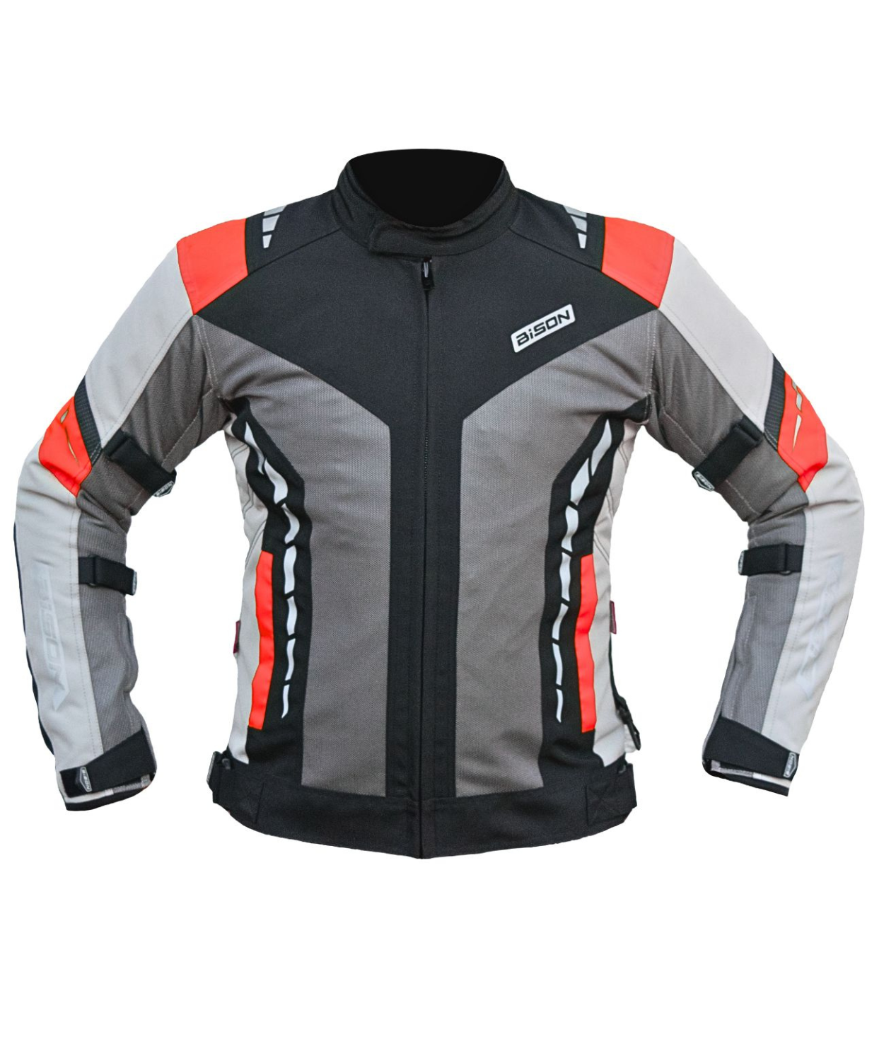 Bison ProGear Masculine V.2 Riding Jacket - Grey Red