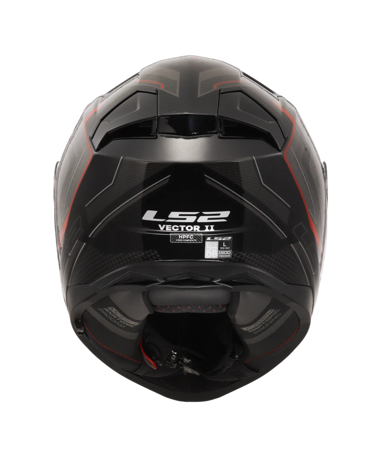 LS2 FF811 Vector II Alizer Helmet - Gloss Black Red