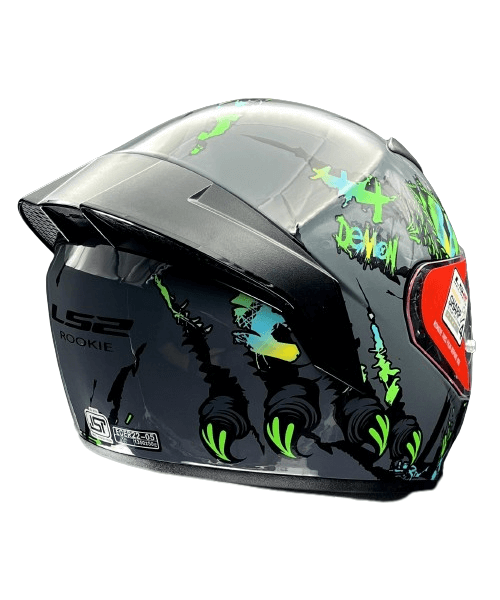 LS2 FF352 Rookie Demon Helmet - Dark Grey Green