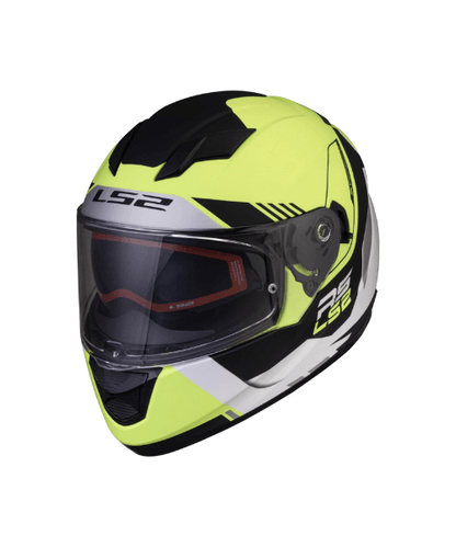 LS2 FF320 Stream Evo Xplorer Hi-Viz With Pinlock Helmet - Matt White Yellow