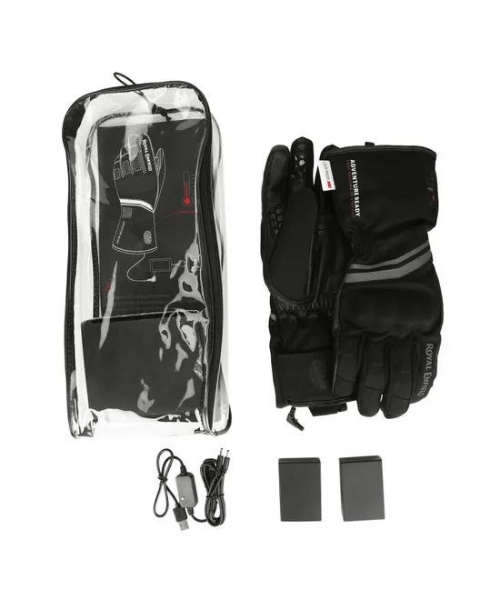 Royal Enfield Heated Riding Gloves - Black