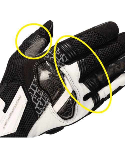 RS Taichi Armed Mesh Gloves Black Red