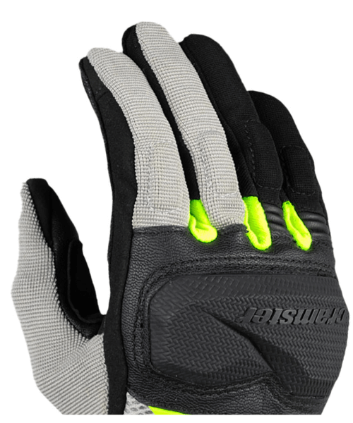 Cramster Breezer Gloves - Light Grey Hi Viz Green