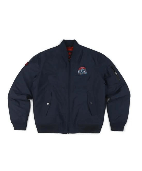 Royal Enfield Explorer Bomber Jacket - Denim Blue