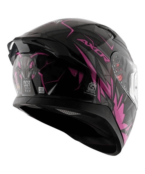 Axor Apex Hunter Helmet- Gloss Black Pink