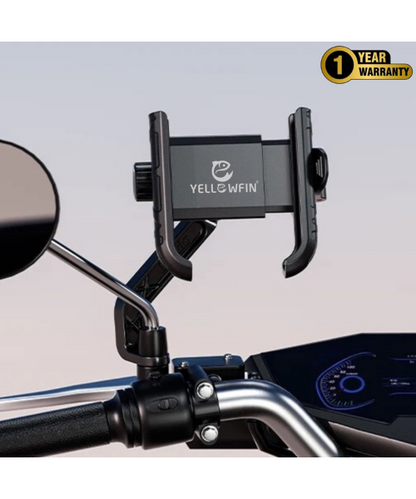 Yellowfin Quick Release Jaw Grip Mobile Phone Mount Holder with 360¬? Rotation for Motorcycle - BKW-2