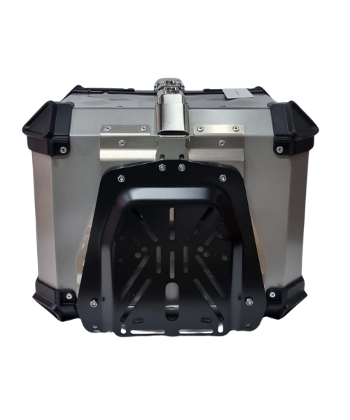 Asiatic Aluminium Top Box 45L with Backrest - Silver