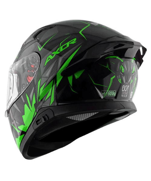 AXOR Apex Hunter D/V Helmet - Gloss Black Neon Green