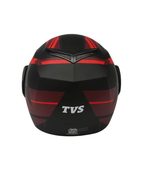 TVS Full Face Helmet - Red Black