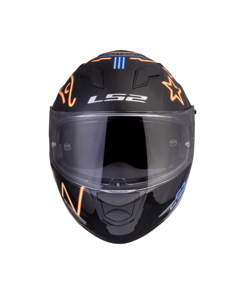 LS2 FF320 Stream Evo With Pinlock Helmet - Gloss Neon Black Blue Fluo Orange