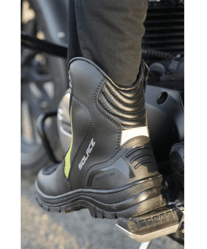 Solace Scout Motorcycle Boots - Black Neon