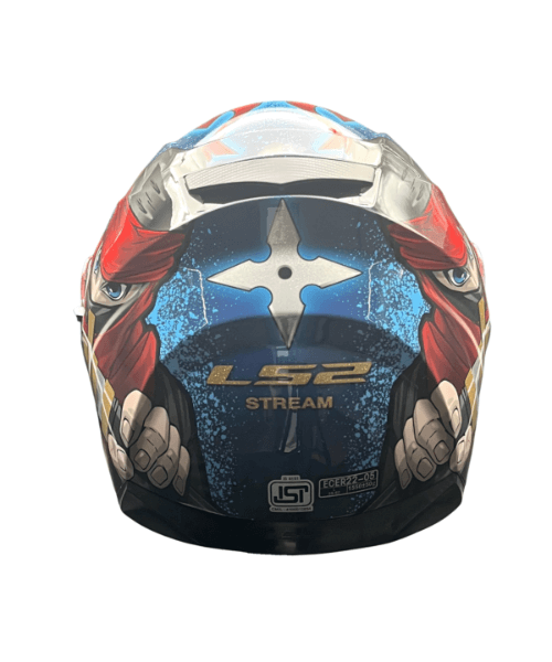 LS2 FF320 Stream Evo Ninja with D Ring Helmet - Red Blue