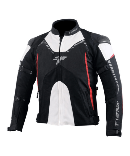 Tarmac Corsa Riding Jacket with Level 2 SAFE TECH protectors - Black White Red