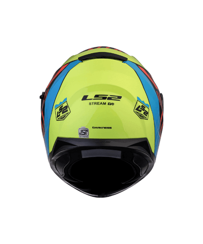 LS2 FF320 Stream Evo Darkness With Pinlock Helmet - Gloss Hi-Vis Yellow Blue