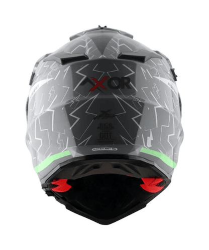 Axor X-Cross Flash Dual Visor Helmet - Cool Grey Green