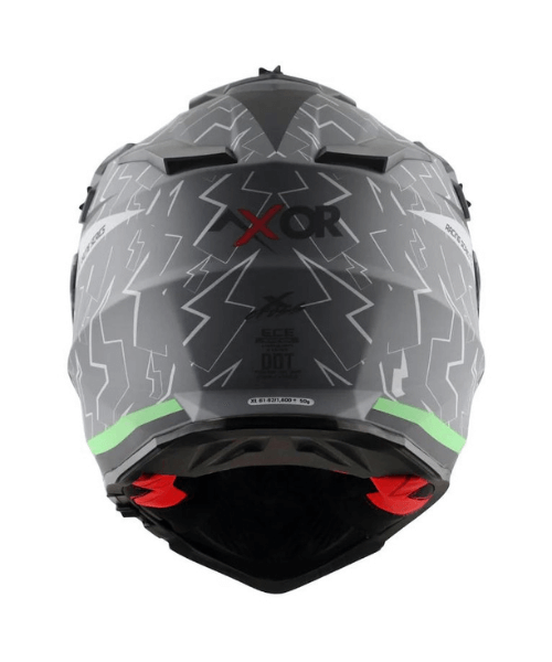 Axor X-Cross Flash Dual Visor Helmet - Dull Cool Grey Green