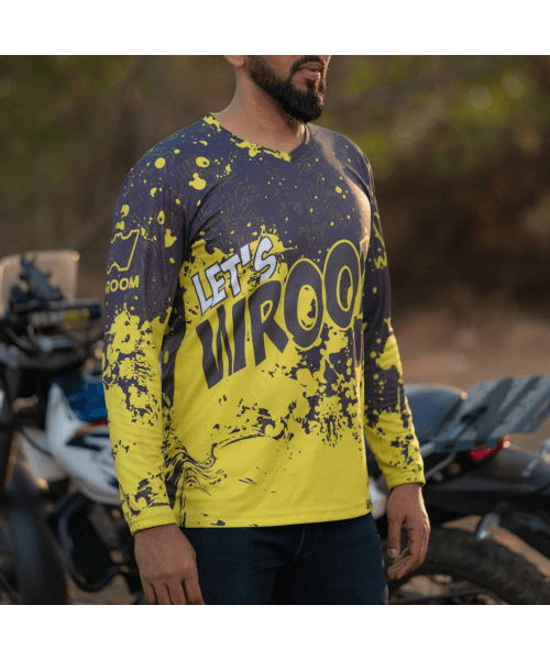 Wroom Dri Fit Jersey - Grey Hi Viz Yellow