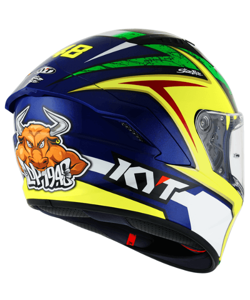 KYT Nf-R Dalla Porta Rep. Original Helmet- Red Blue Yellow