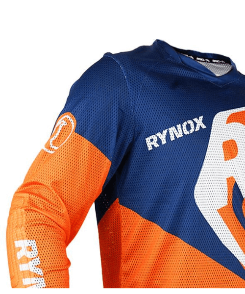 Rynox Switchback Neo Offroad Jersey - Hi-Viz Orange Blue