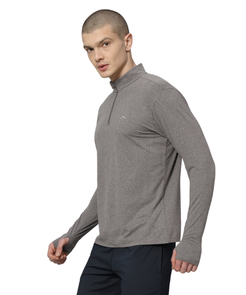 Reccy Men's Nomadic Full Sleeves T Shirt - Pebble