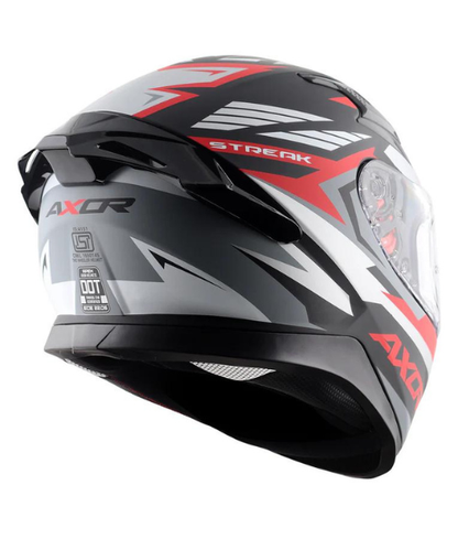 Axor Apex Streak Helmet - Dull Black Red